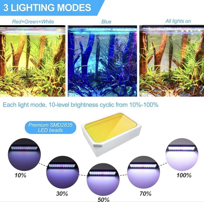 Lampa do akwarium/terrarium 11W 40-65cm