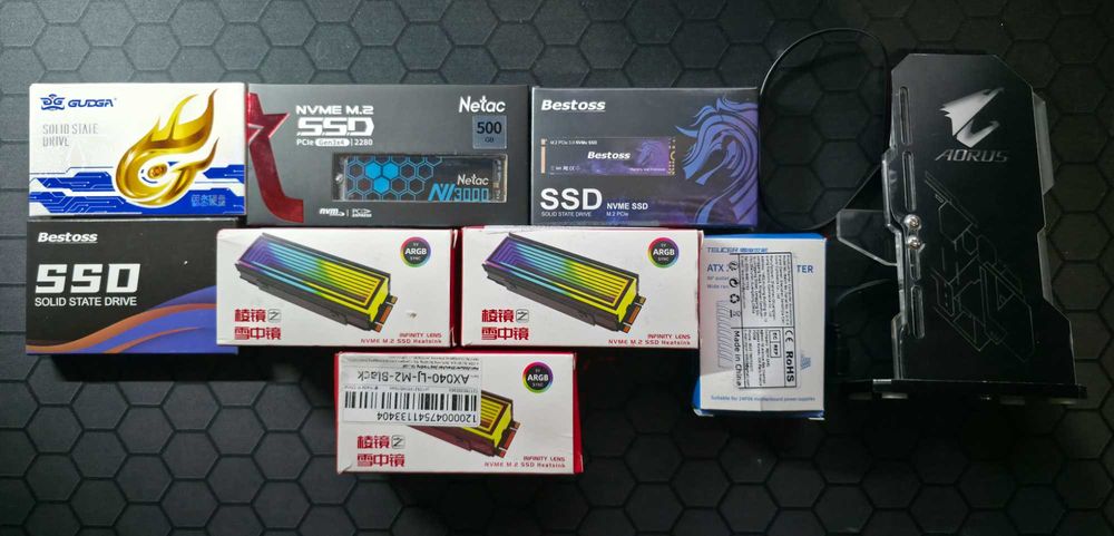 Нові SSD M2 NVMe/Sata III Netac Bestoss Gudga 500/512 Gb