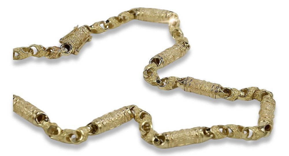 Złoty łańcuszek 14k Królewski Gotycki cc057y 14k żółte złoto 15mm P