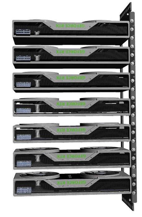 Uchwyt / ramka przeznaczona do montażu kart graficznych szafy RACK 19