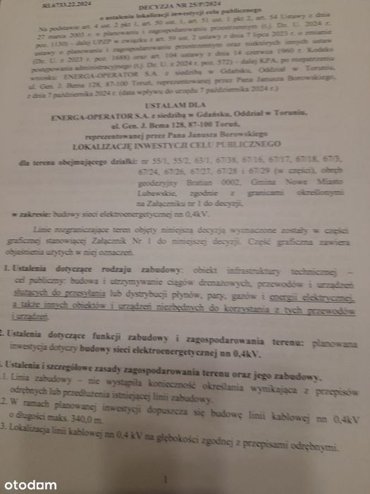 Dzialki budowlane.