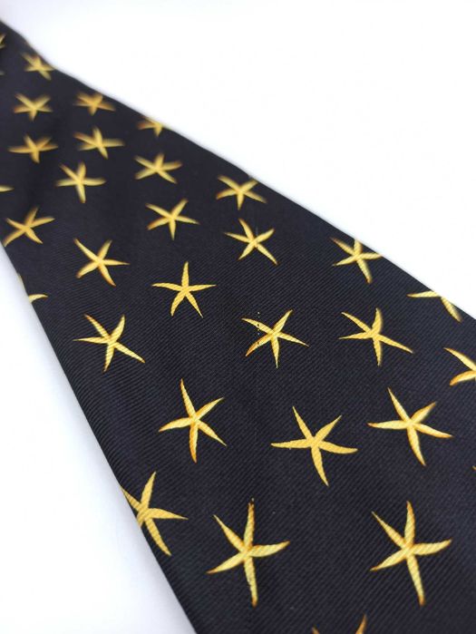 Gianni Versace jedwabny krawat w ryby rybki akwarium