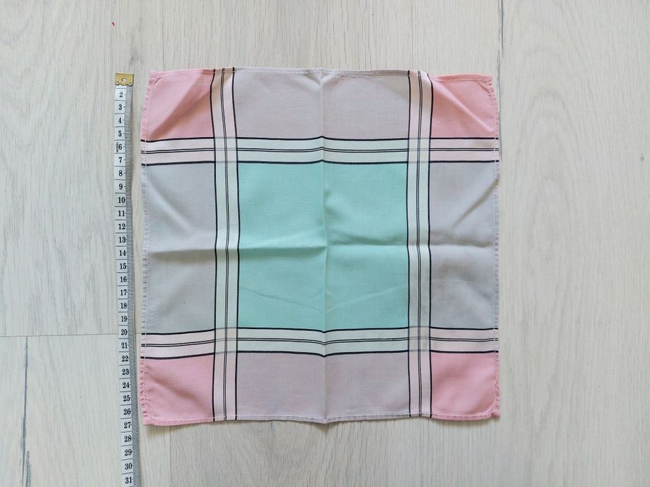 Chusteczki damskie materiałowe retro PRL