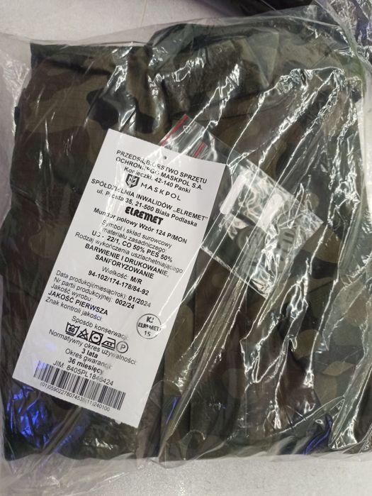 NOWY _ Mundur polowy wojskowy 124 P/MON _ M/S, M/R