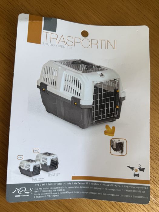 Transporter dla zwierząt psa kota SKUDO GREY 1 OPEN IATA