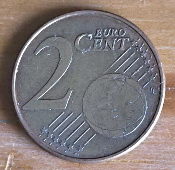 2 cent 2004 rarissima da Belgica com erros de cunhagem