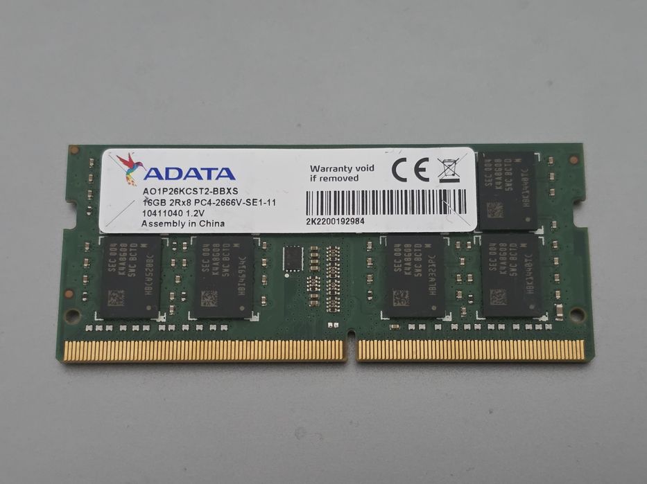 Memória RAM 16GB DDR4 2666MHz 2Rx8 ADATA