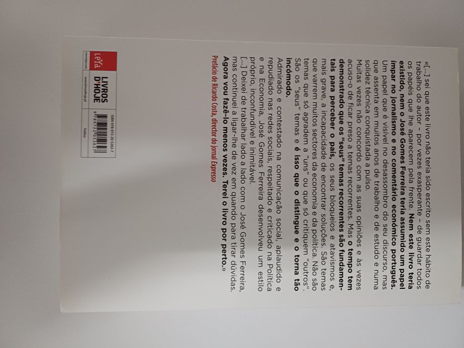 Livro O Meu Programa de Governo - José Gomes Ferreira