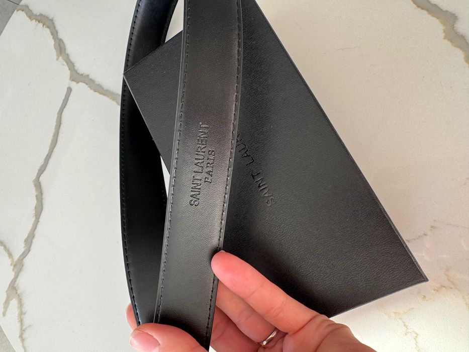 Pasek YSL czarny nowy 3cm/105cm