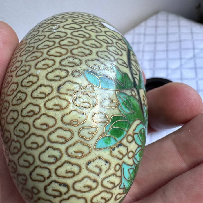 Jajko Cloisonne Ręcznie Robione Emalia lata 50-70 te Chiny