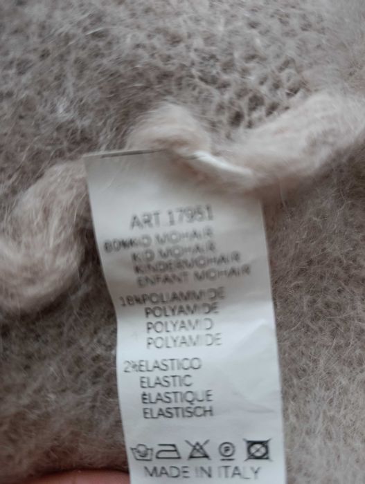 Sweter  kardigan damski, moher  ciepły  beż r. U