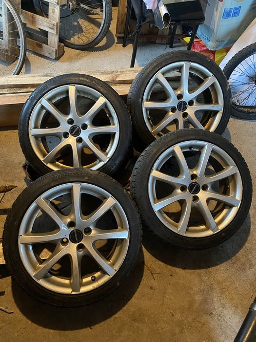 Jogo 4 Jantes BORBET 16" 4x100 com Pneus Nexen 195/45R16 (Inverno/M+S)