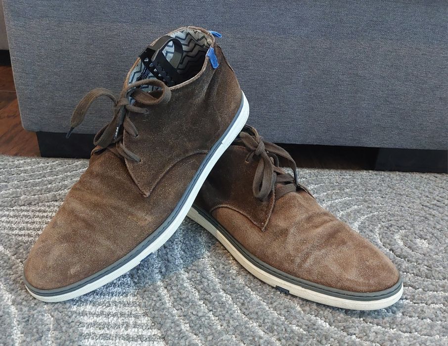 Półbuty trzewiki męskie zamsz brąz  Floris van Bommel