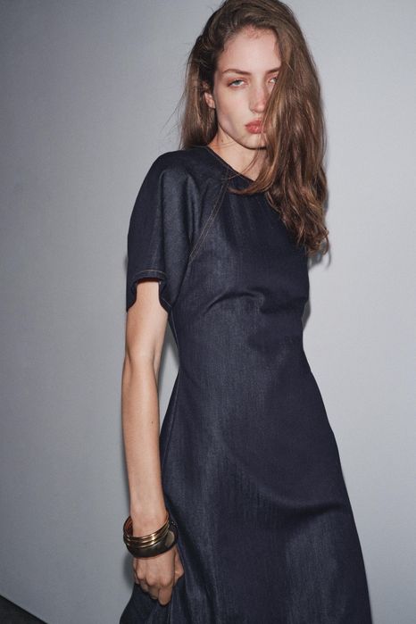 Zara джинсова сукня міді