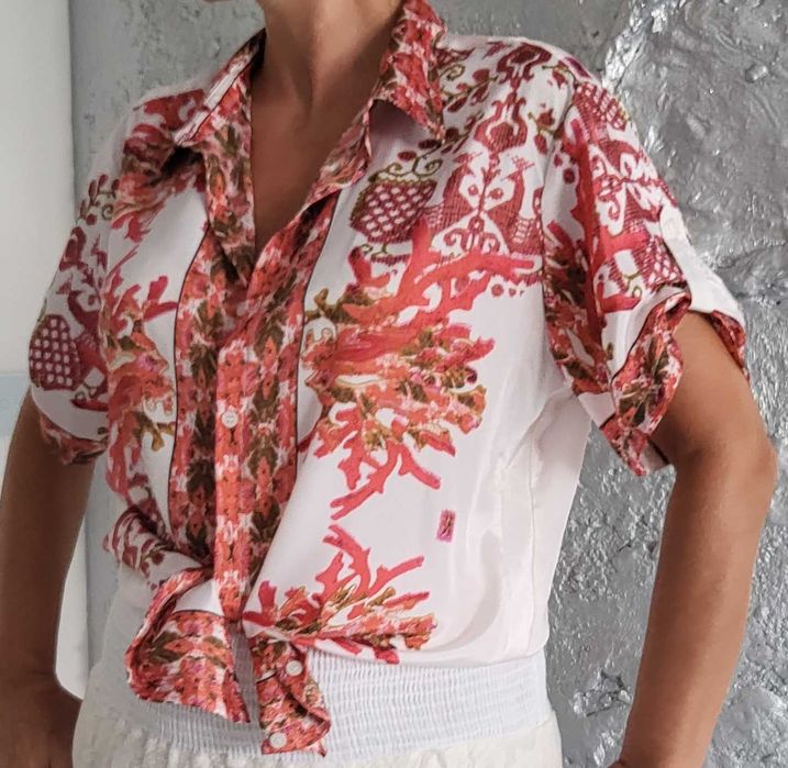 Antica Sartoria bluzka włoska Boho roz XL
