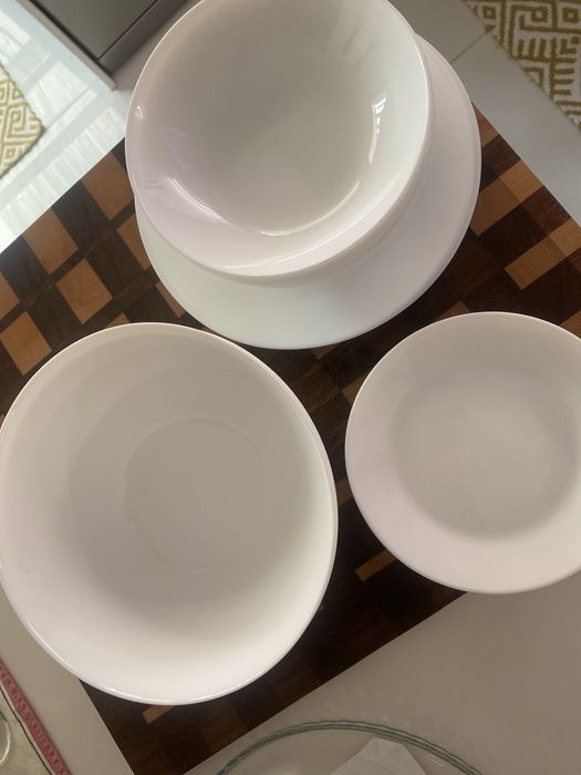 Servico de mesa vidro branco
