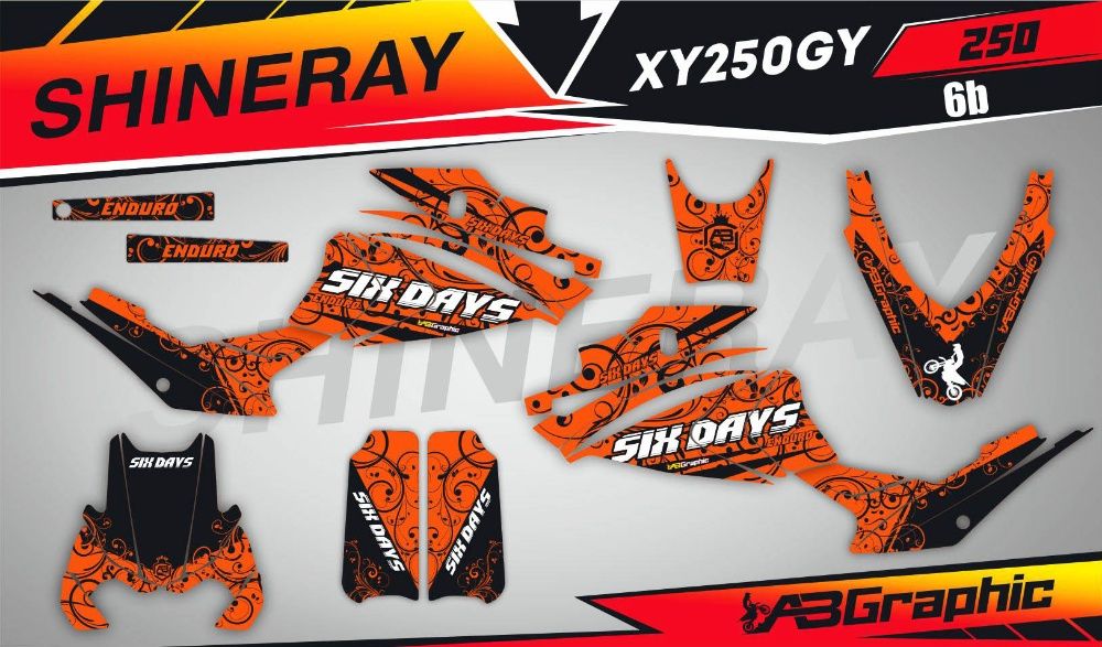 Наклейки Loncin SX2 Shineray 6B 6C Kovi Lite Max 250 300 Skybike CRDX
