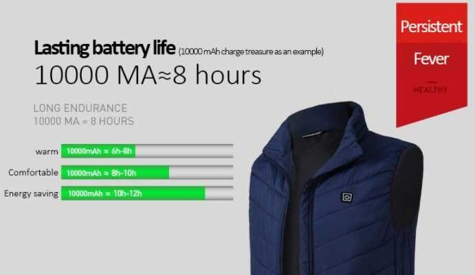 Жилетка жилет S-4ХL с подогревом USB для рыбалки охоты желет ОПТ ДРОП