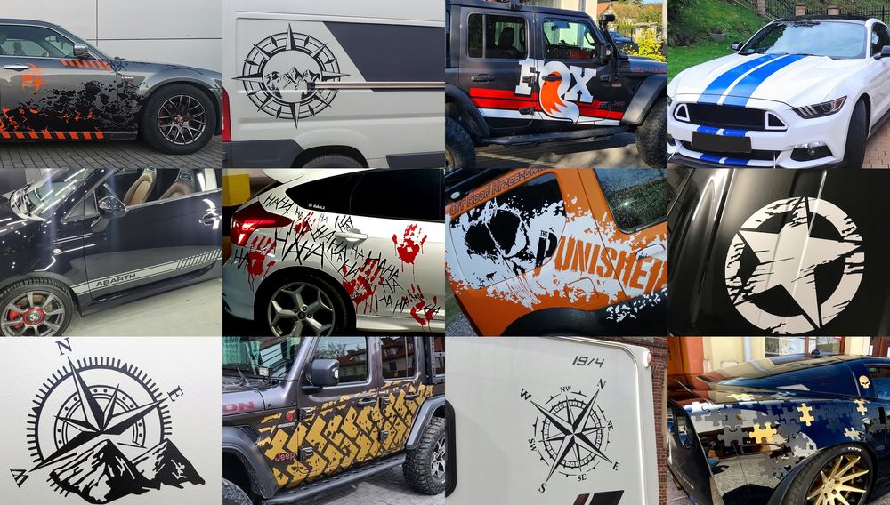 ZESTAW NAKLEJEK uniwersalnych na rower RAMĘ MTB