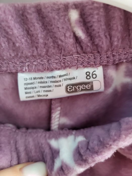 Флісові штанці для дівчинки 12-18м р.86