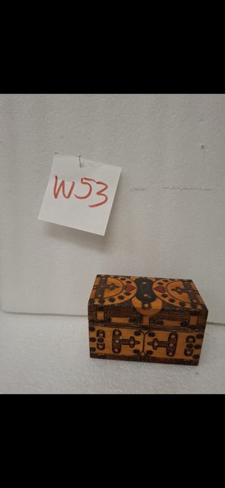Szkatułka drewniana prl