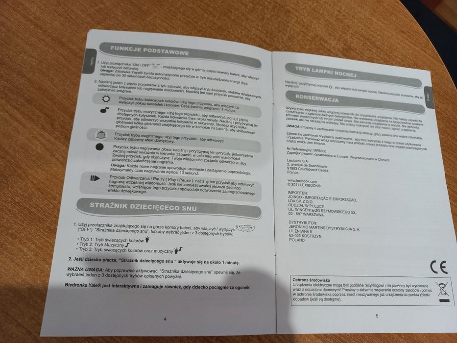 Zabawka grająca żyrafa interaktywna przytulanka