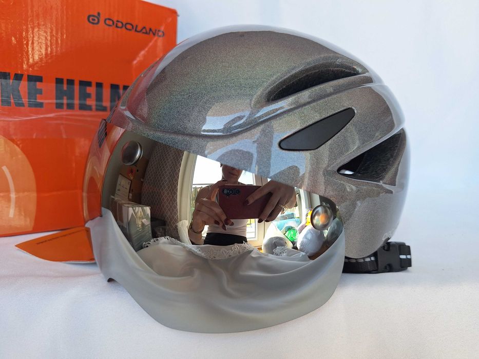 Kask rowerowy Odoland Flash HT-26 Shiny Grey L 58-62cm