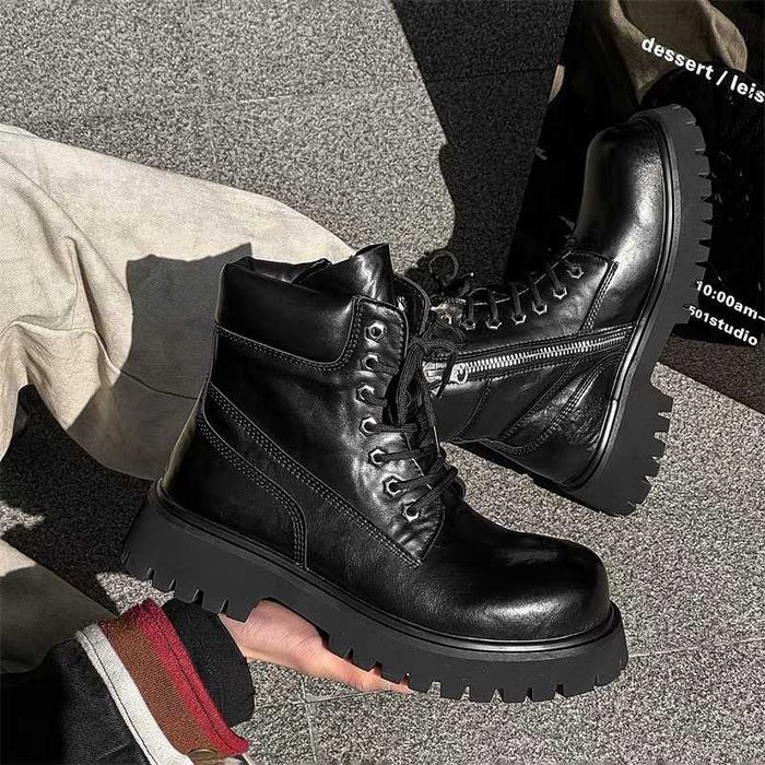 Ботинки TERRAINCOGNITA Distressed Black Work Boots