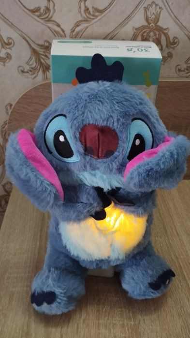 Игрушка спящий и дышащий Веселый Стич  35 см