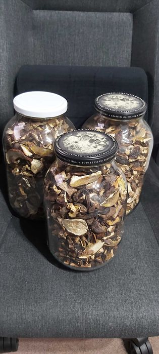 Grzyby suszone. SŁOIK 3L. Borowik Podgrzybek brunatny Koźlarz