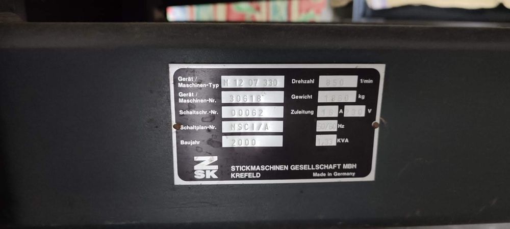 Maquinas de bordar ZSK x2 + Maquina de amostras ZSK x1