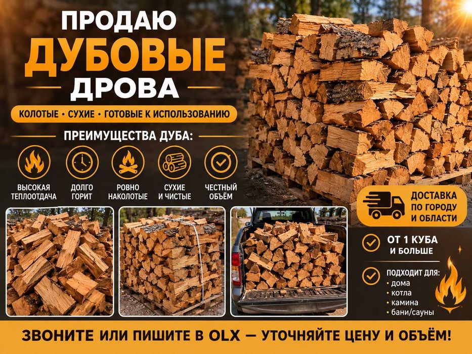 Дуб Дрова дубовые купить Харьков