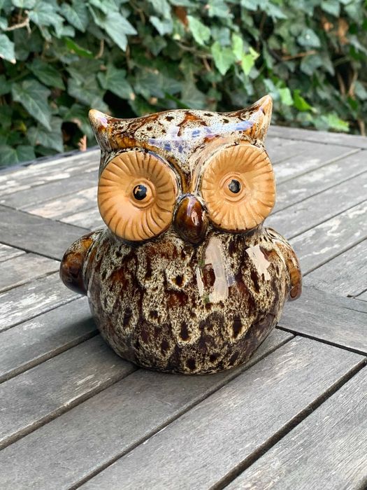 figurka porcelanowa, ceramiczna Sowa, stan idealny, Vintage