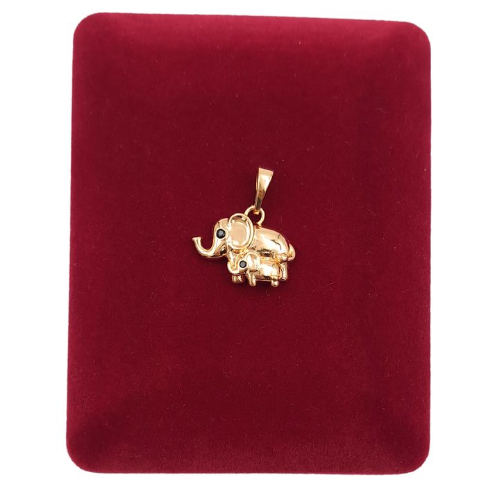 Zawieszka Złote Słonie Pozłacana 18k złotem