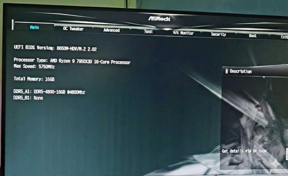 AM5 Motherboard - ASRock B650-HDV/M.2