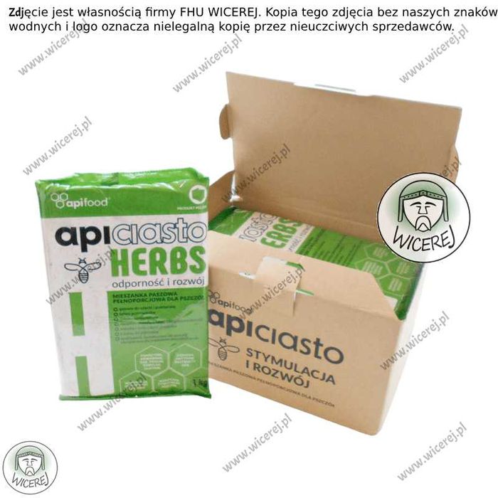 Ciasto Apifood Herbs ApiCiasto 1KG z dodatkiem ziół dla pszczół