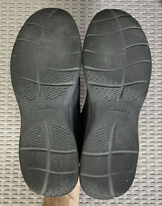 Clarks collection ботинки туфли 42 размер кожаные черные