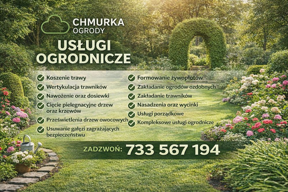 Usługi ogrodnicze | koszenie, przycinanie, wertykulacja