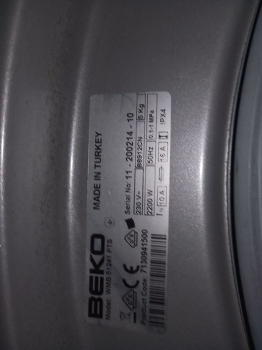 Części pralki Beko WMB 51241 PTS ( silnik , programator , drzwiczki it