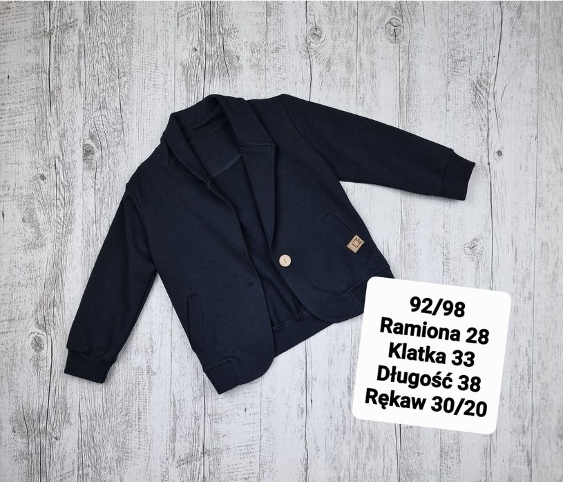 Garnitur chlopiecy 92/98 czarny  bawełniany Marynarka bluza I spodnie