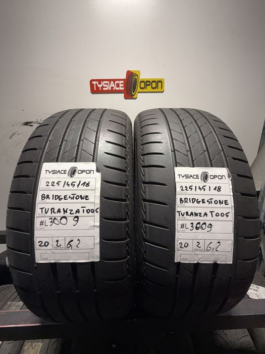 Opony Letnie Bridgestone 225/45 R18 Turanza T005 Komplet 2szt #L3009