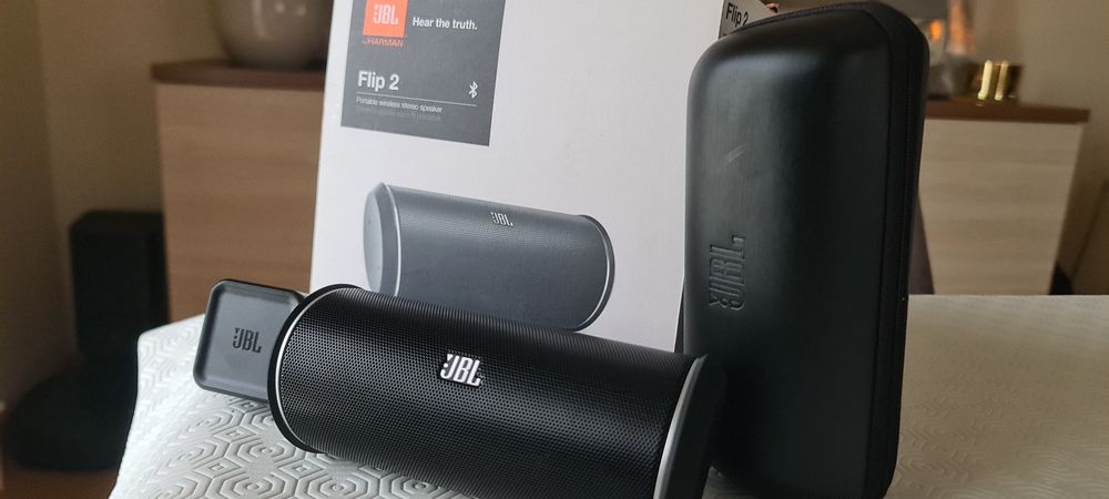 Coluna Bluetooth original Flip2 carregador e bolsa