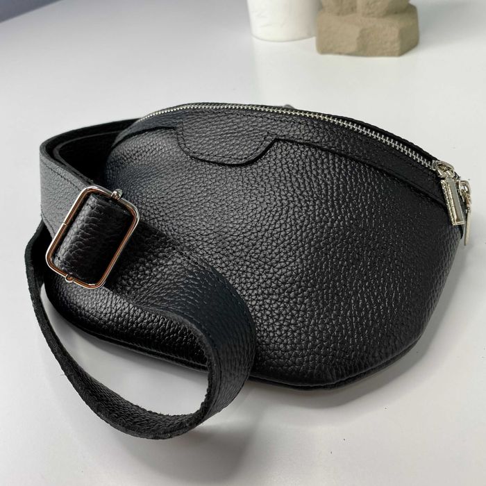 Жіноча бананка шкіряна Dallas Чорна