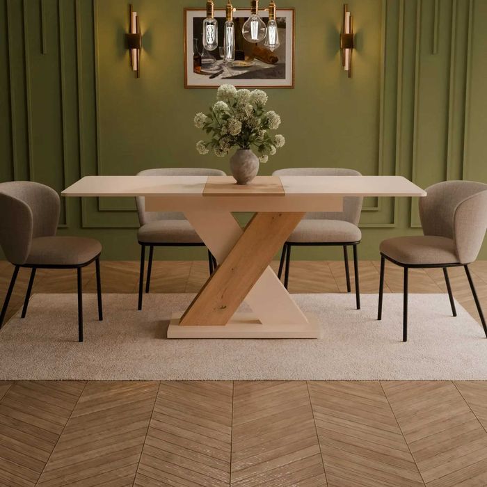 Раскладной кухонный обеденный стол трансформер на кухню. Стіл обідній