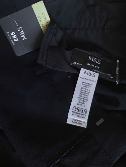 Джинсы брюки Marks&Spencer trousers United Kingdom w32 dark navy.