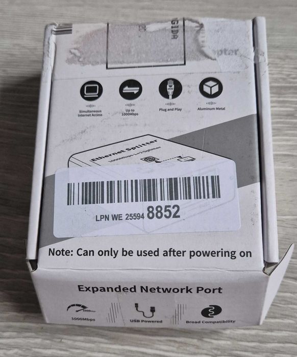 Przełącznik Ethernet 1 do 2 RJ45 2 porty 1000Mbps Network LAN Splitter