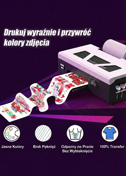 Drukarka DTF L800 do Koszulek – Zestaw Startowy z Rolką i Oprogramowan