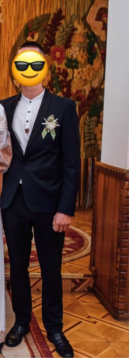 Класичний чоловічий костюм Slim fit (двойка) розмір S 44