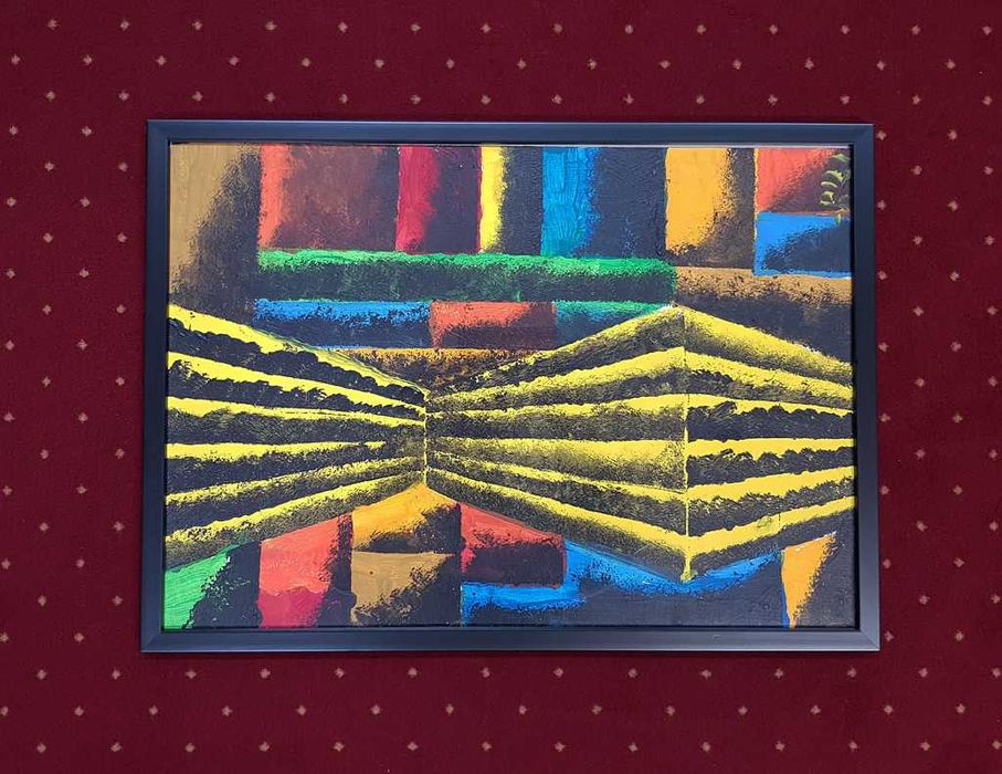 Piotr Młodożeniec - Abstrakcja Geometryczna - Akryl - papier 50x35 cm