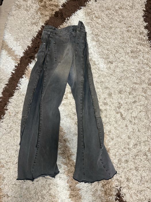 Zara Flared Zip Jeans  | Клёш джинсы зара